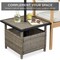 Best Choice Products Wicker Rattan Patio Side Table Outdoor Furniture for Garden, Pool, Deck w/ Umbrella Hole